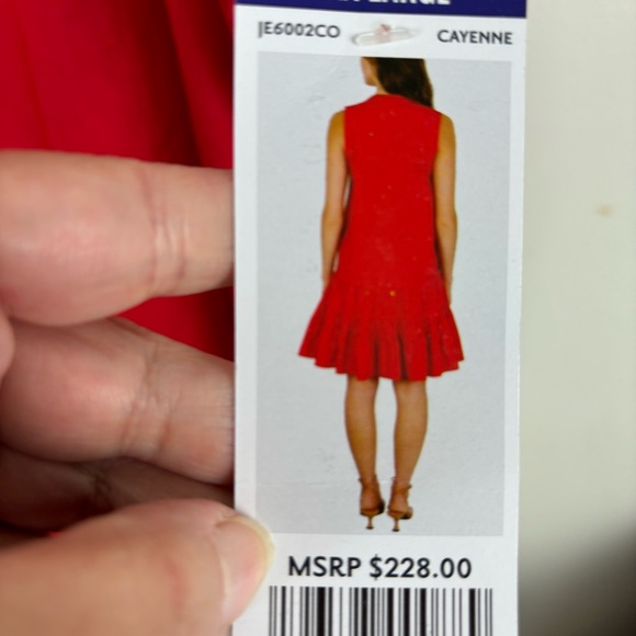 Joie-Limited Edition-sleeveless tiered mini dress in cayenne red-woman’s XXL-NWT - Picture 11 of 14